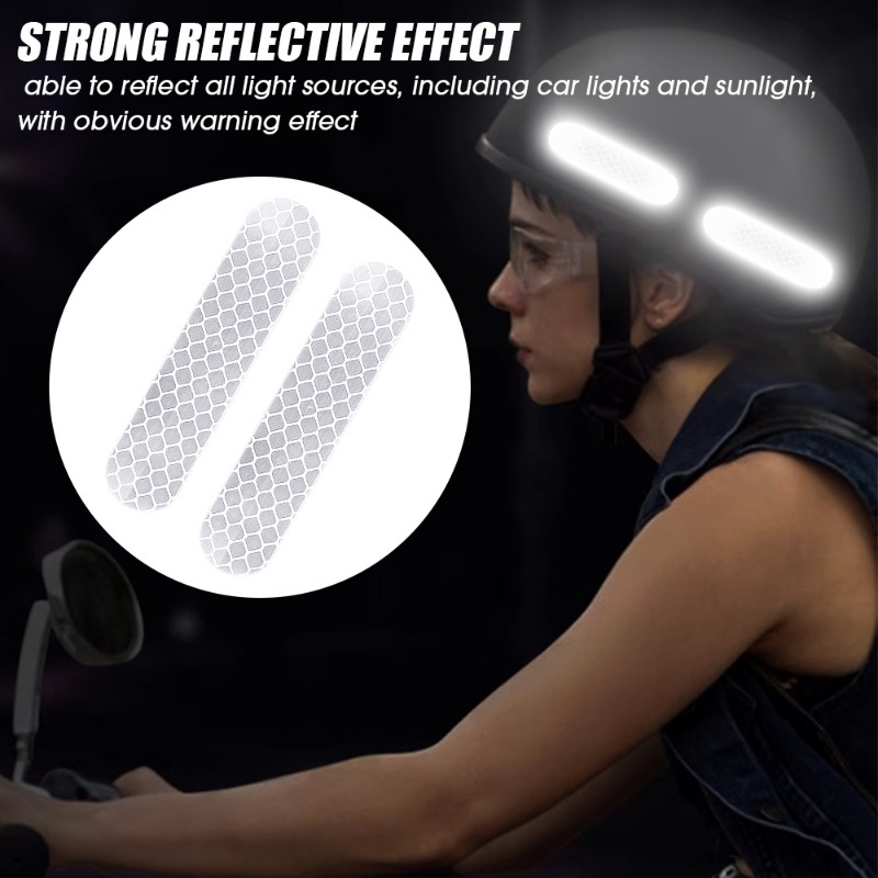 60/10 stücke Motorrad Helm Reflektierende Streifen Aufkleber Nacht Sicheres Fahren Warnband Allgemeine Fluoreszierende Auto Dekorative Aufkleber