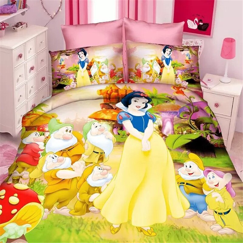princess girls bedding set 3/4pcs children twin size bed linen set: xrybaixuegonzhuhuang / twin 4pcs