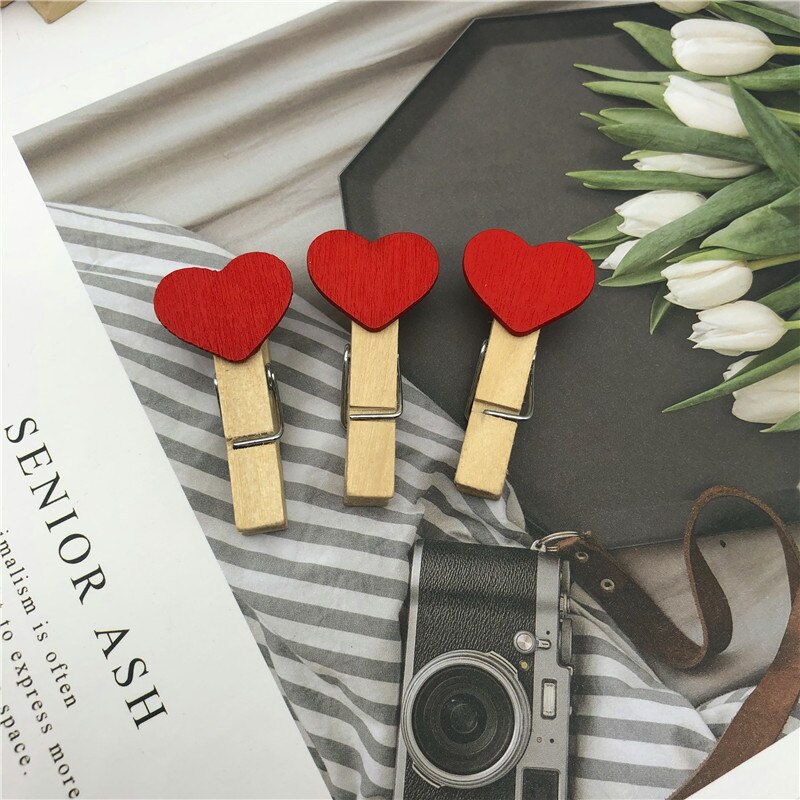 Mini pinzas de madera Natural para decoración de ropa, Clips para manualidades, pinza de madera portátil, 50 piezas: 1