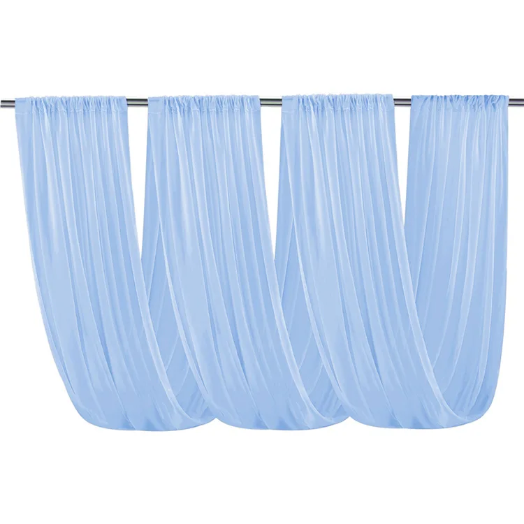 1 pannello 73*600cm tende da soffitto per matrimoni arco per matrimoni tenda in chiffon in tessuto drappeggiato per la cerimonia del partito decorazione di nozze: 1300*800*700MM / Grigio scuro