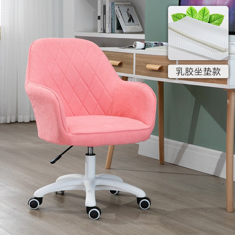 Computer Chair Student Household Dormitory Study Chair Study Writing Chair Net Red Chair: Pink latex