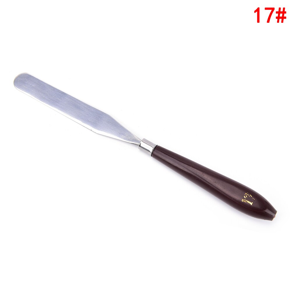 1 pièces inox peintures Palette grattoir spatule couteaux pour artiste huile Gouache peinture couteau lame outils: 17