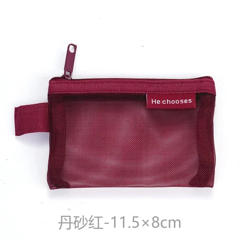 Kleine quadratische einfarbige Münztüte, Nylon-Mesh, Lippenstift, Schlüssel, Kopfhörer-Organizer, Halter, Bus, Bank, Ausweis, Kreditkarten, Beutel, Aufbewahrung: Himmel Blau