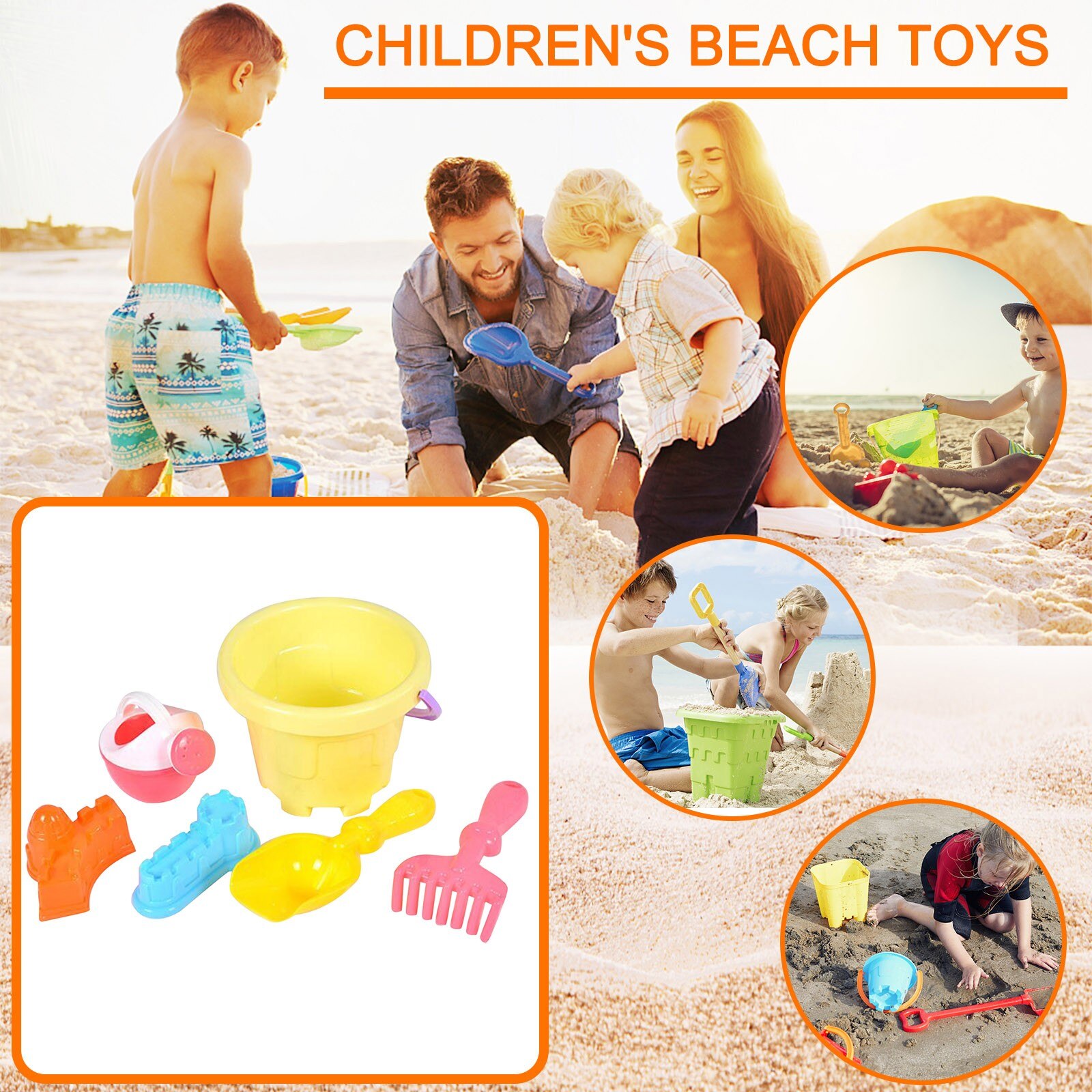 Beach Toy Sand Set Sand Play Sandpit Toy Summer Outdoor Toys Sandpit Toys Baby Learning Education Toys For Kids Fun Toys ##: J