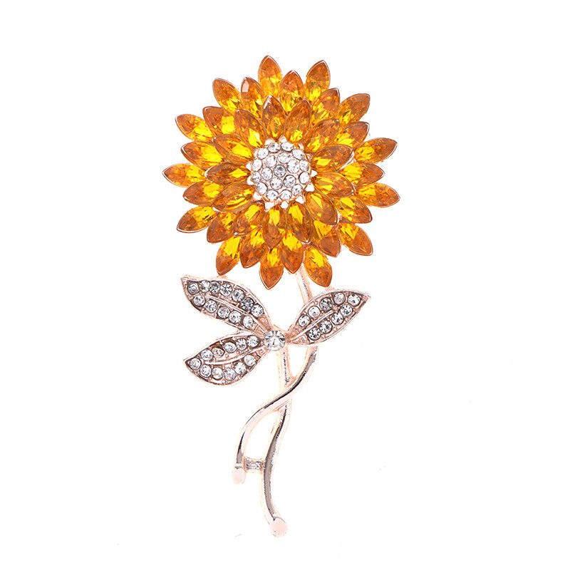 Fun Daisy Bee Broche Jas Meisje Insect Bloem Zonnebloem Strass Pin Accessoire Broches: GD