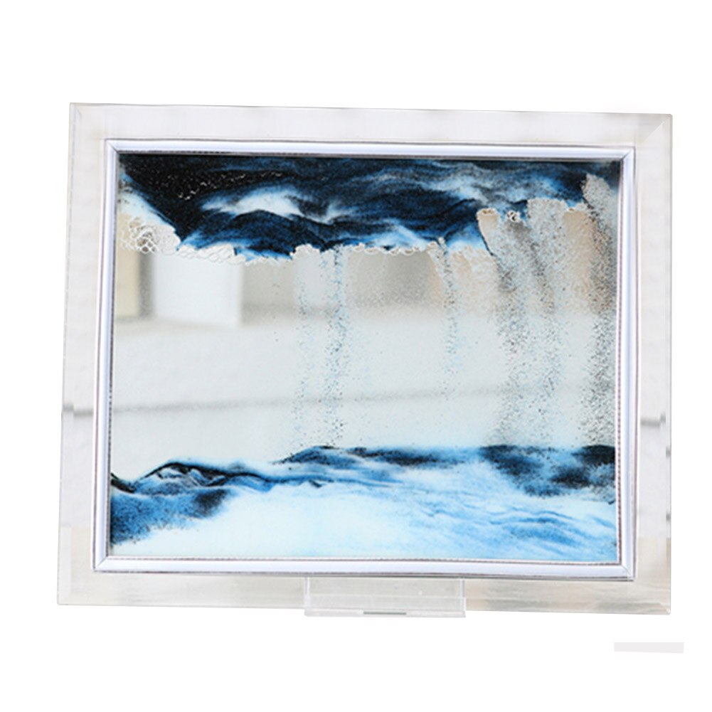 3D Dynamic Flowing Grit Sand Painting Transparent Glass Frame Drawing Landscape L9 #2