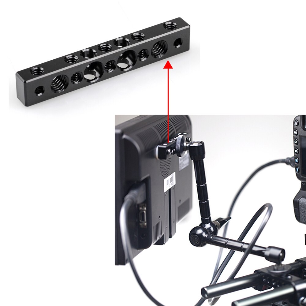 Impianto di perforazione della macchina fotografica della barra del formaggio di SmallRig con il foro della vite da 1/4 pollici e 3/8 pollici per la macchina fotografica rossa Rig rossa 1091