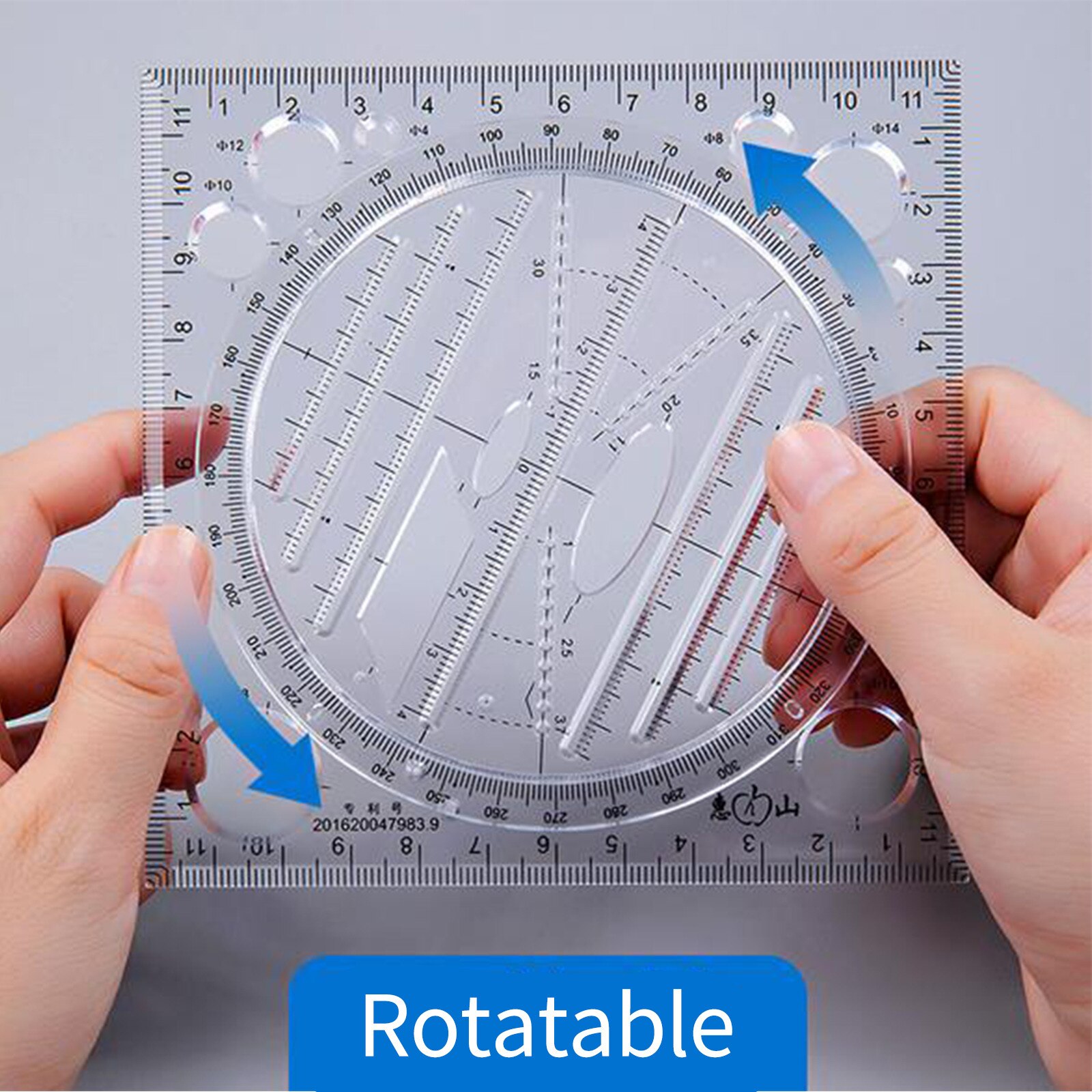 fast Multifunctional drawing ruler Drawing Ruler Mathematical Geometry Template Study accessoires