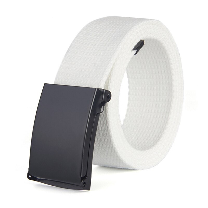 Ceinture en toile tissée à Double boucle | décontracté , ceinture tressée pour hommes, ceinture de taille,: B-white