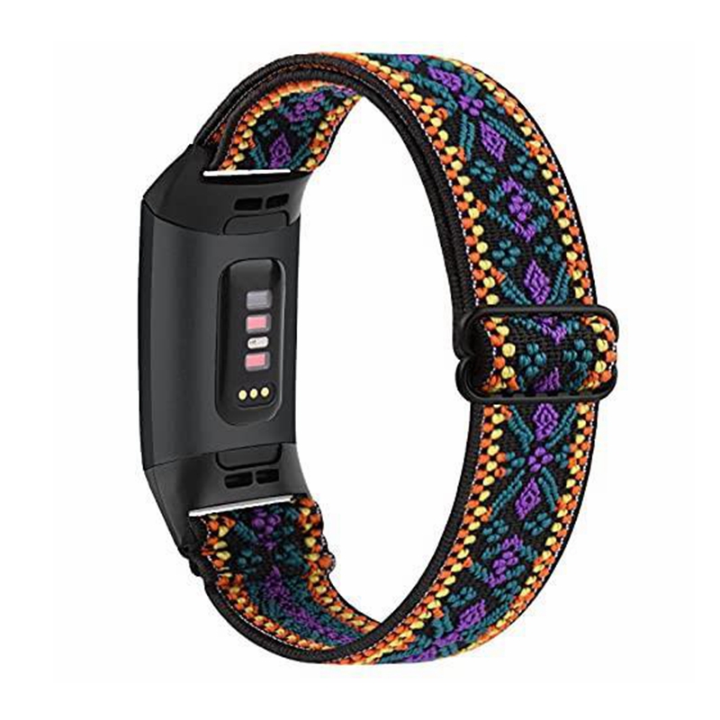 Nylon Strap for Fitbit Charge 5 Band Sport Elastic Replacement Wristband Bracelets For Fitbit Charge 6: S / GREEN BLUE