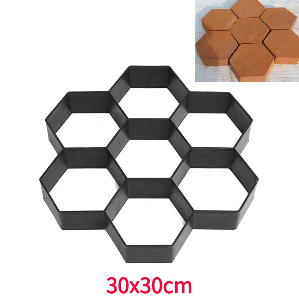 Diy Pad Maker Bestrating Mallen Steen Baksteen Betonnen Mal Beton Cement Wandeling Tuin Pad Bestrating Bestrating Bestrating Herbruikbare Patio Mallen Paviment: Ivoor