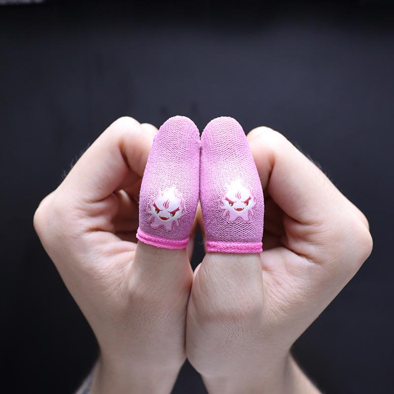 2Pcs Mobile Game Fingertip Gloves Sweatproof Anti-slip Touch Screen Finger Sleeve Breathable Gaming Fingertip Cover For Gamer: Dark Blue