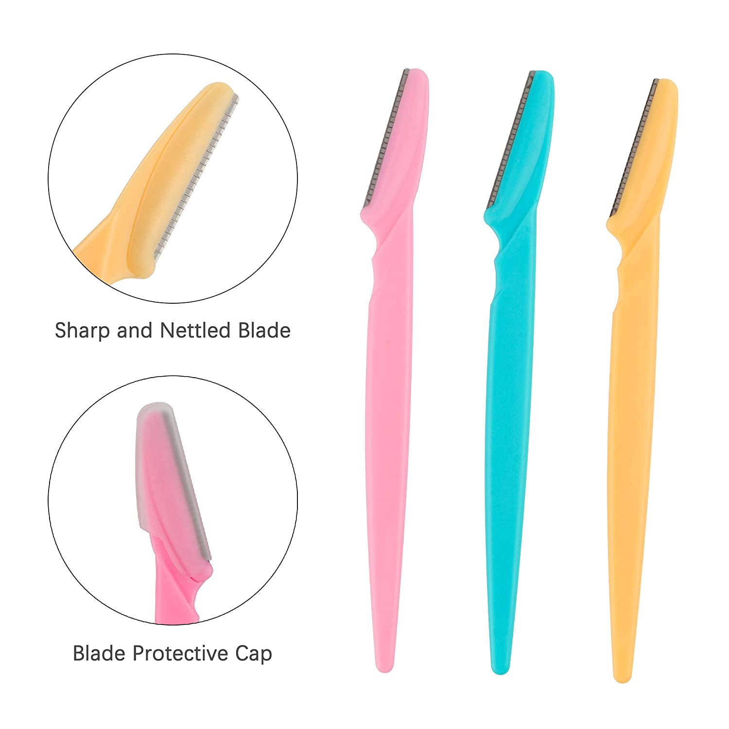 10 Stuks Wenkbrauw Trimmer Blade Scheerapparaat Draagbare Gezicht Scheermes Eye Brow Epileren Ontharing Snijders Veiligheid Scheermes Vrouw Make-Up