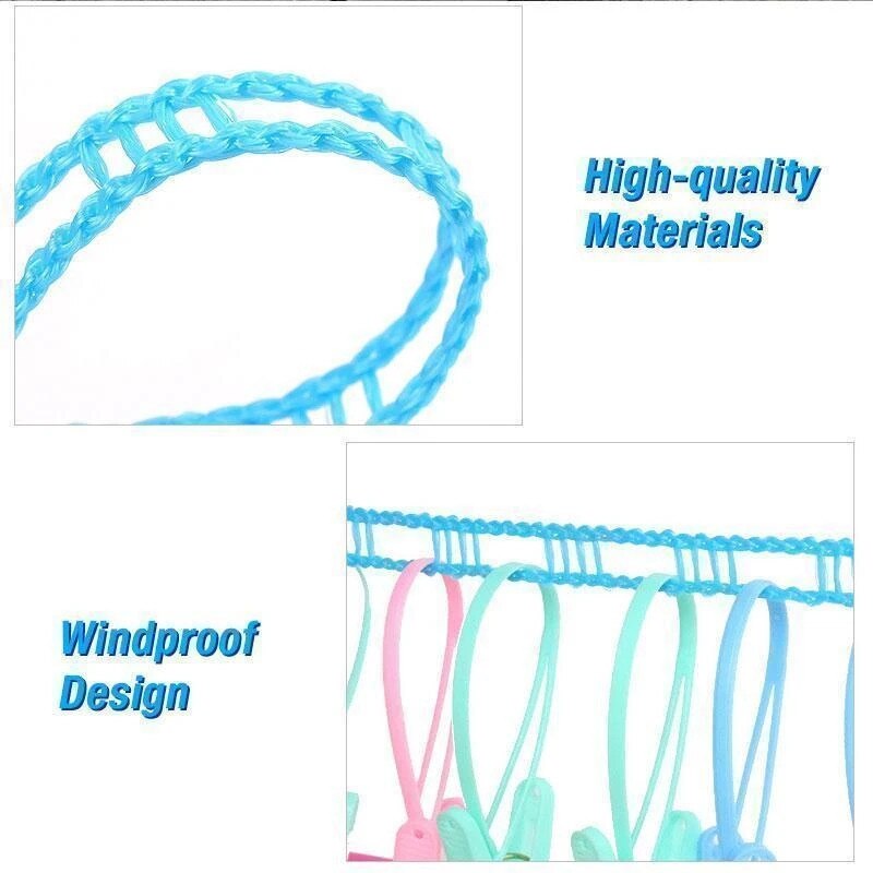 10m Non-slip Windproof Clotheslines Clothes Dryer Hanging Rope Windbreak Travel Outdoor Camping Clothesline drying rack #25