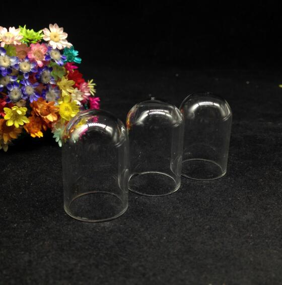 10pcs 30*20mm Transparent bell jar shape glass cover globe glass wish bottle necklace pendant glass vial diy container accessory