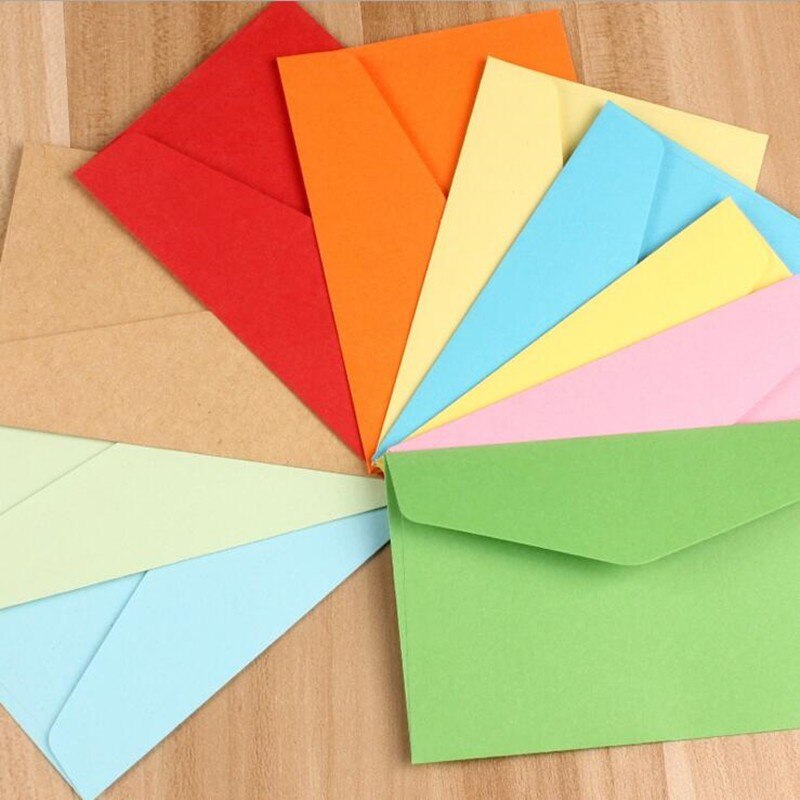 10 stk/parti mini kuverter 115mm*80mm slik farve mini kuvert fjorten valg papir koreansk papirvarer gavechrismas
