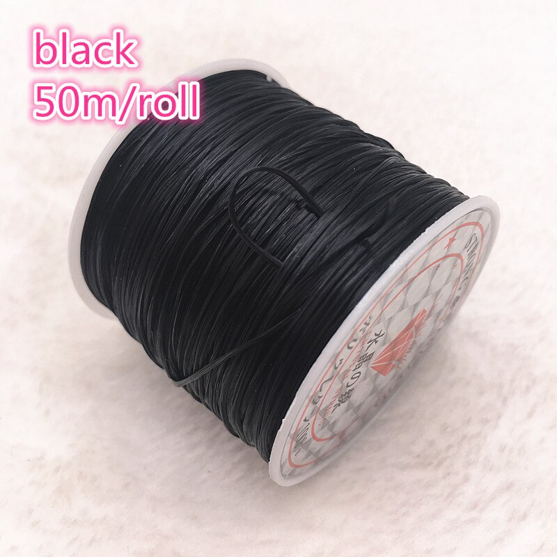 50M/Roll Flexible Elastic Crystal Line Rope Cord For Jewelry Making Beading Bracelet Wire Fishing Thread Rope Color U Pick