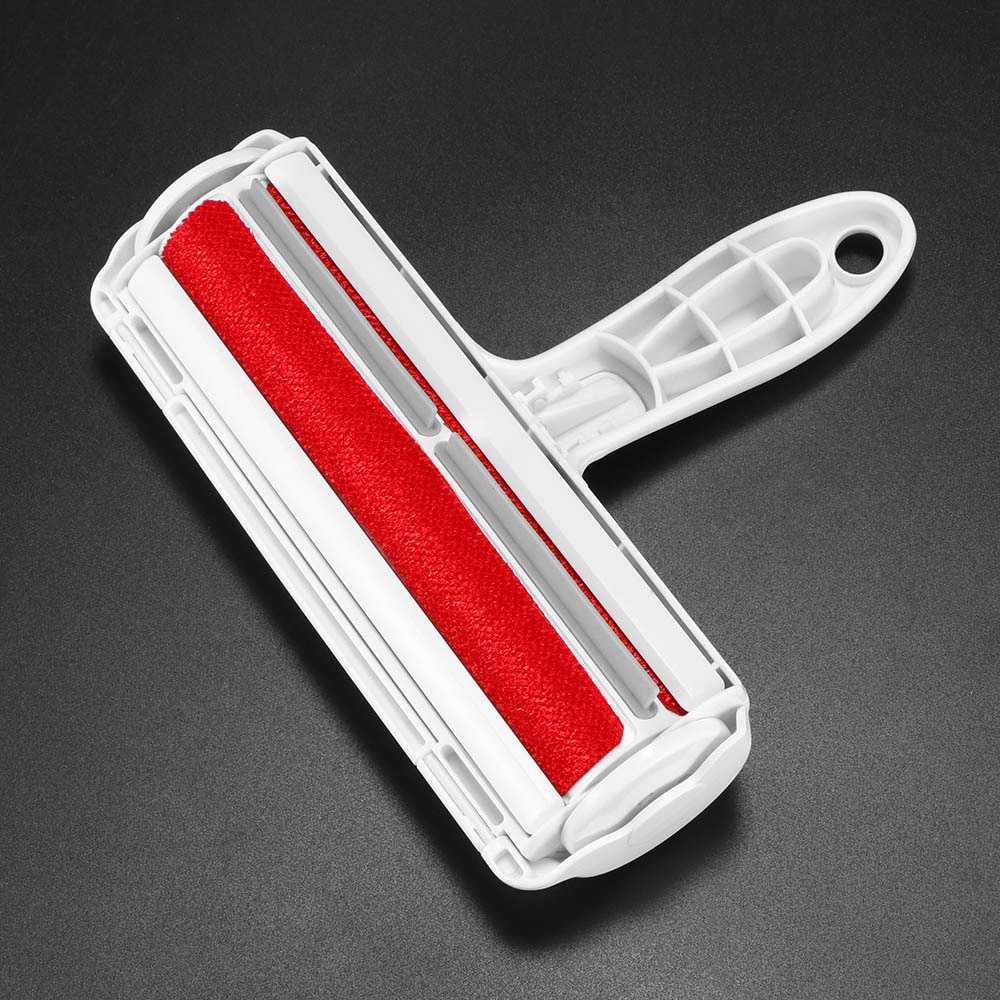 Pet Hair Roller Herbruikbare Plastic Bont Roller Zelfreinigende Watten Removal Kam Epilator Fleece Borstel Huisdier Hond kat: Rood