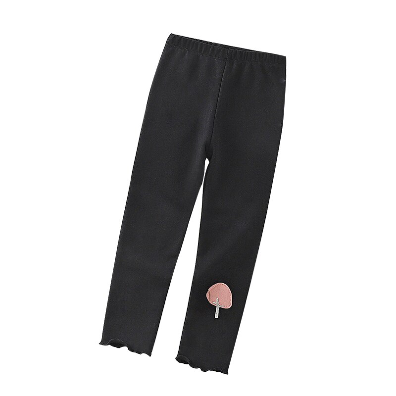 Pour filles Leggings pantalons pour Enfants Printemps Automne Style Coton Filles Stretch Pantalons Enfants Pantalons Décontractés: Black / 110