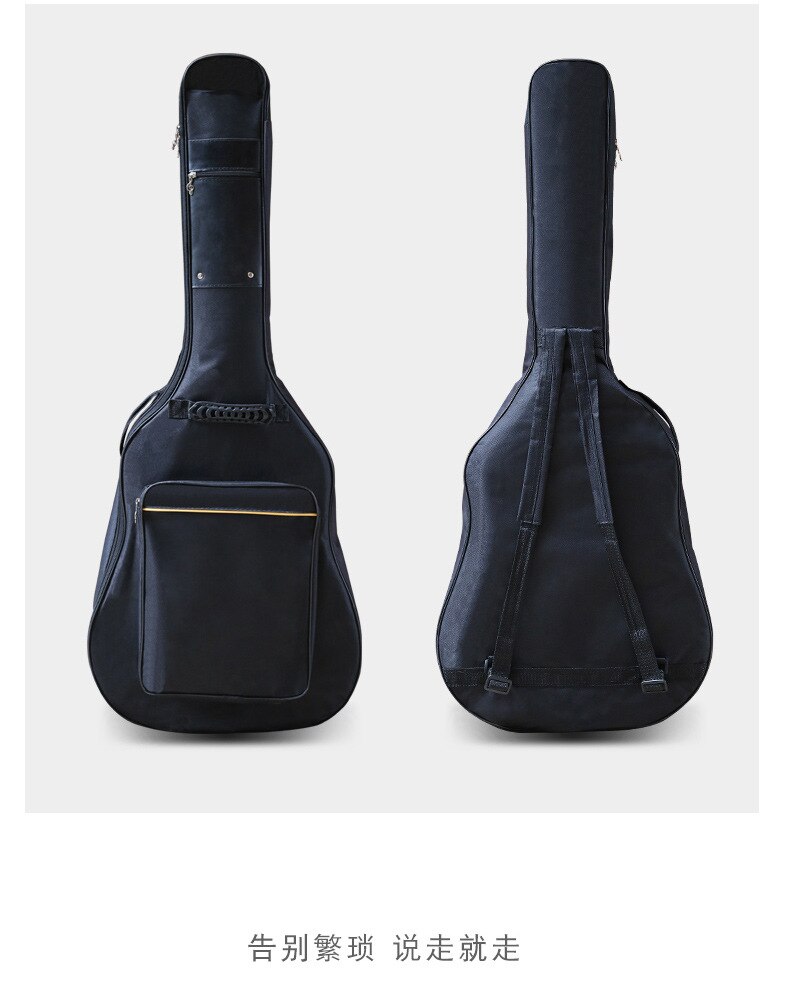 40/41 Inch Oxford Fabric Acoustic Guitar Gig Bag Soft Case Double Shoulder Straps Padded Guitar Waterproof Backpack 5mm Cotton