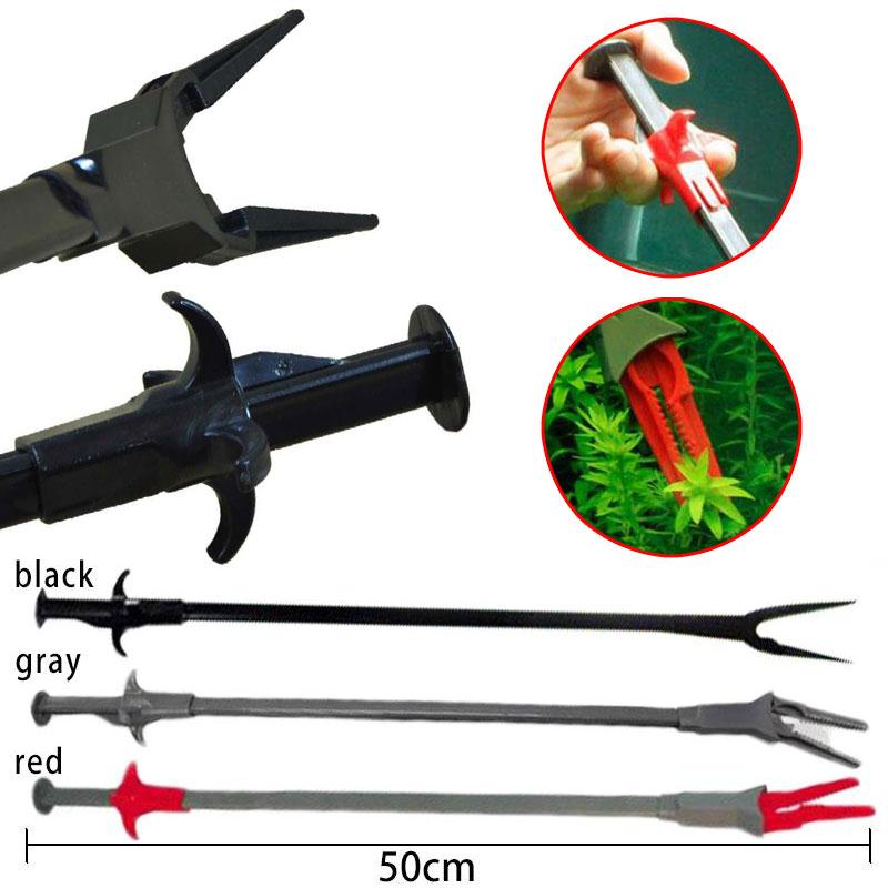 50CM Aquarium Algae Seaweed Plants Clamp Clip Fish Tank Cleaning Tool Pinchers Aquarium Cleaning Clamp Fish Aquatic Pet Supplies