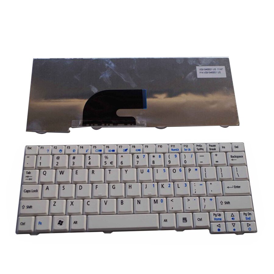 Us/Ru/Jp Laptop Toetsenbord Voor Acer Aspire ZG5 ZG6 ZG8 ZA8 D150 D210 D250 A110 A150 A150L ZA8 ZG8 KAV60 EM250: US White