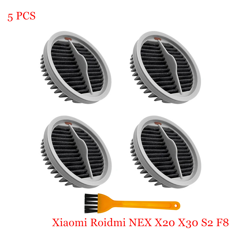 Filtro HEPA lavable para Xiaomi Roidmi NEX X20 X30 S2 F8 Storm Pro, aspiradora inalámbrica de mano inteligente, piezas de filtro eficiente: Amarillo claro