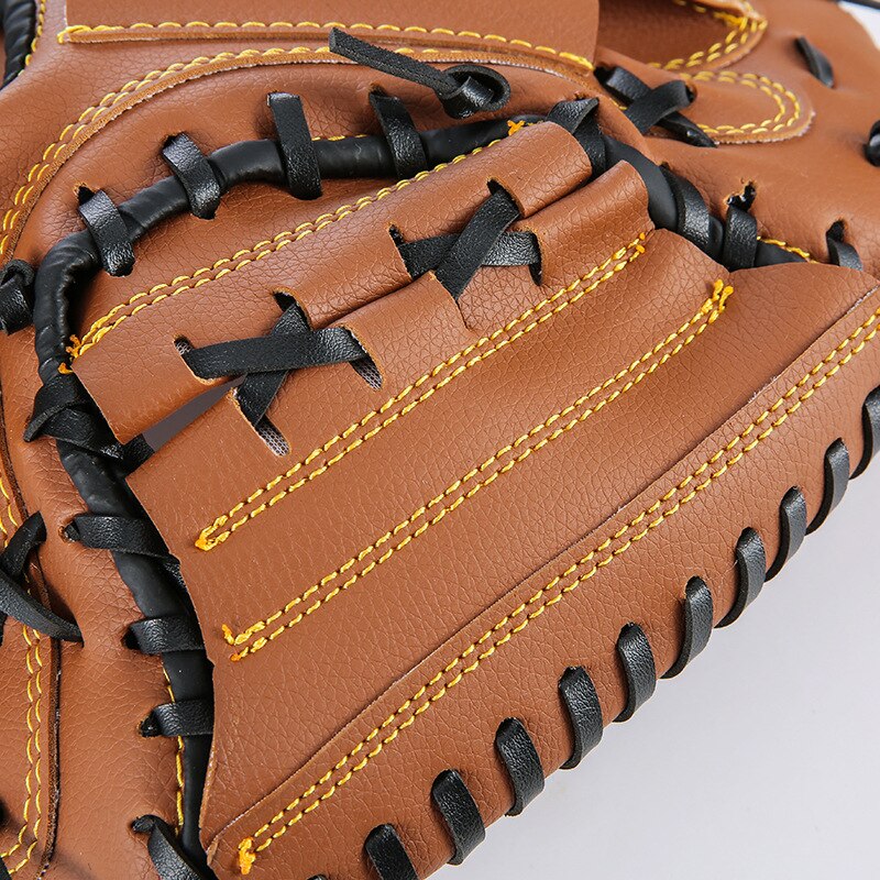 Männer Ausbildung Baseball Handschuh Leder Verknüpfungen Hand Zubehör freundlicher weicher Ball Handschuhe Schlagen freundlicher Guante Beisbol Baseball Praxis