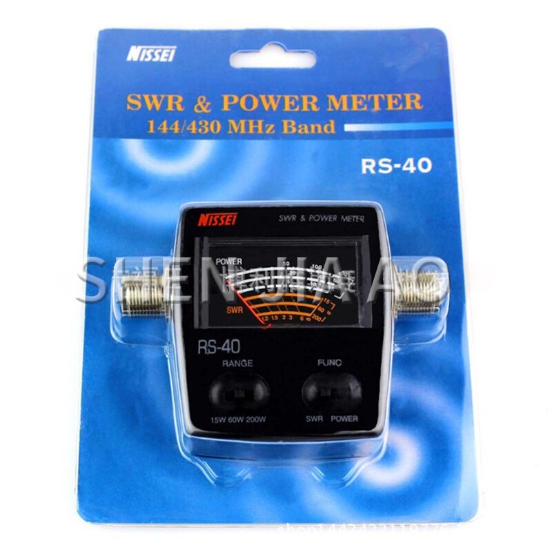 1PC RS-40 Portable Standing Wave Meter Power Meter UV Dual Segment Highly Accurate RF Power Meter Measurement Table Tool