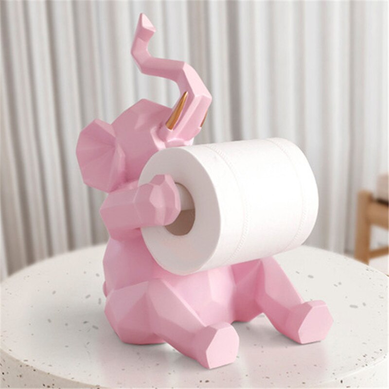 Cute Animal Head Statue Hanging Tissue Holder Toilet Washroom Wall Home Decor Roll Paper Tissue Box Holder Wall Mount A1669