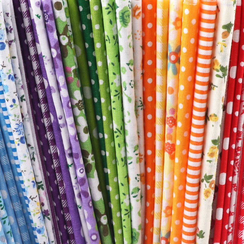 50/100pcs Cotton Fabric Printed Cloth Sewing Quilting Fabrics For Patchwork Needlework DIY Handmade Accessories