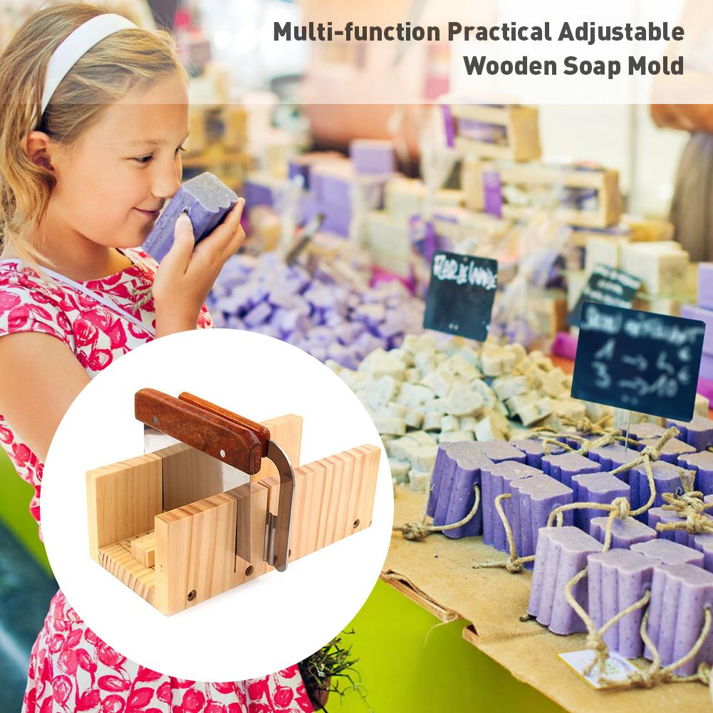 Huishouden Houten Zeep Cutter Doos Grenen Materiaal Balanceren Apparaat Nauwkeurige Draad Snijden Verstelbare Front Board Komen Met Cutter