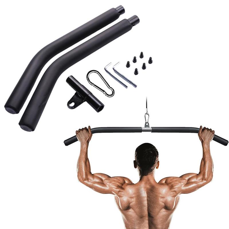 Pull-up Bar Disassemble Bicep Bar Back Tension Lever Shoulder Pull Rod Lever Weight Lifting Accessory Back Training Devices: Default Title