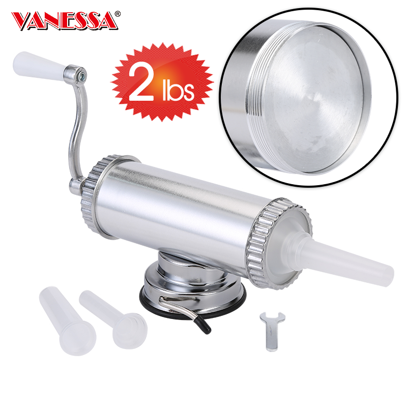 MASTER FENG Worstvuller Zelfgemaakte handmatige worstmaker Worstvleesvulmachine: Light Grey