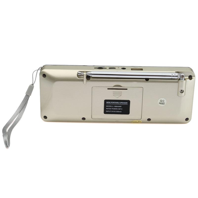 Bluetooth Stereo Portable FM Radio Speaker Music Player with TFCard USB Disk LED Screen Volume Control Rechargeable Loudspeaker