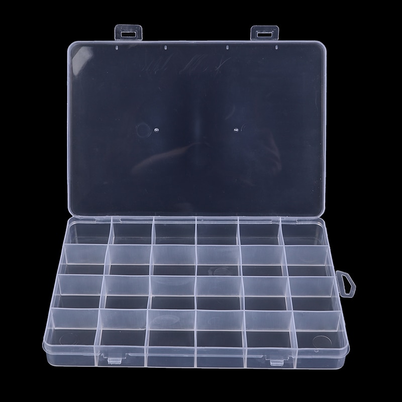 24 Vakken Plastic Box Case Sieraden Bead Opslag Container Craft Organizer
