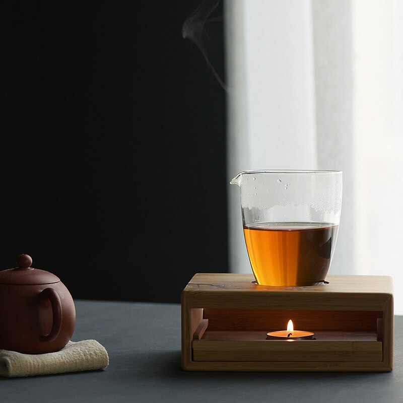 TANGPIN natuurlijke bamboe thee fire kachel handgeschilderd plum blossom koffie thee kandelaars theeceremonie sets