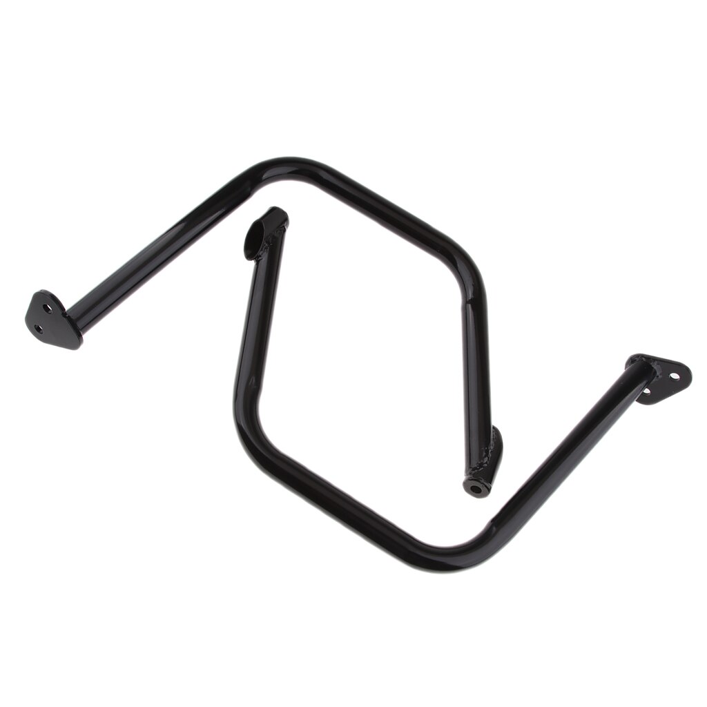 TCMT Black Mustache Engine Crash Guard Bar For 2009–2024 Harley Touring Glide FLH FLT – 1 1/4 Inch Tube