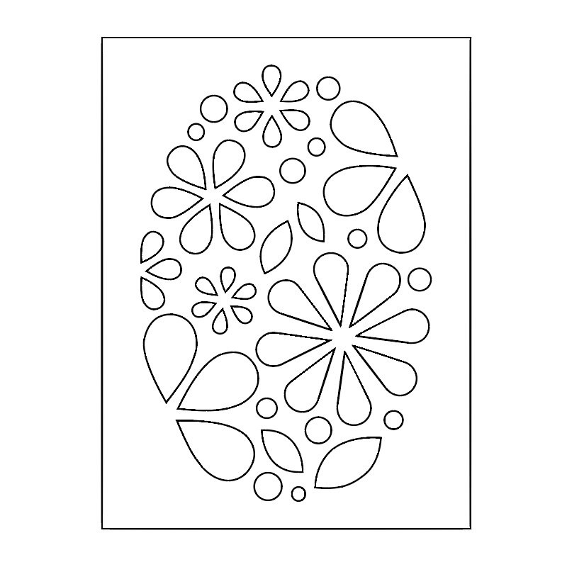 Mixed Shape Stripe Dots Circle Flowers Plastic Stencil DIY Card Album Make Scrapbook Handmade Stencil Drawing Sheet 09: 20