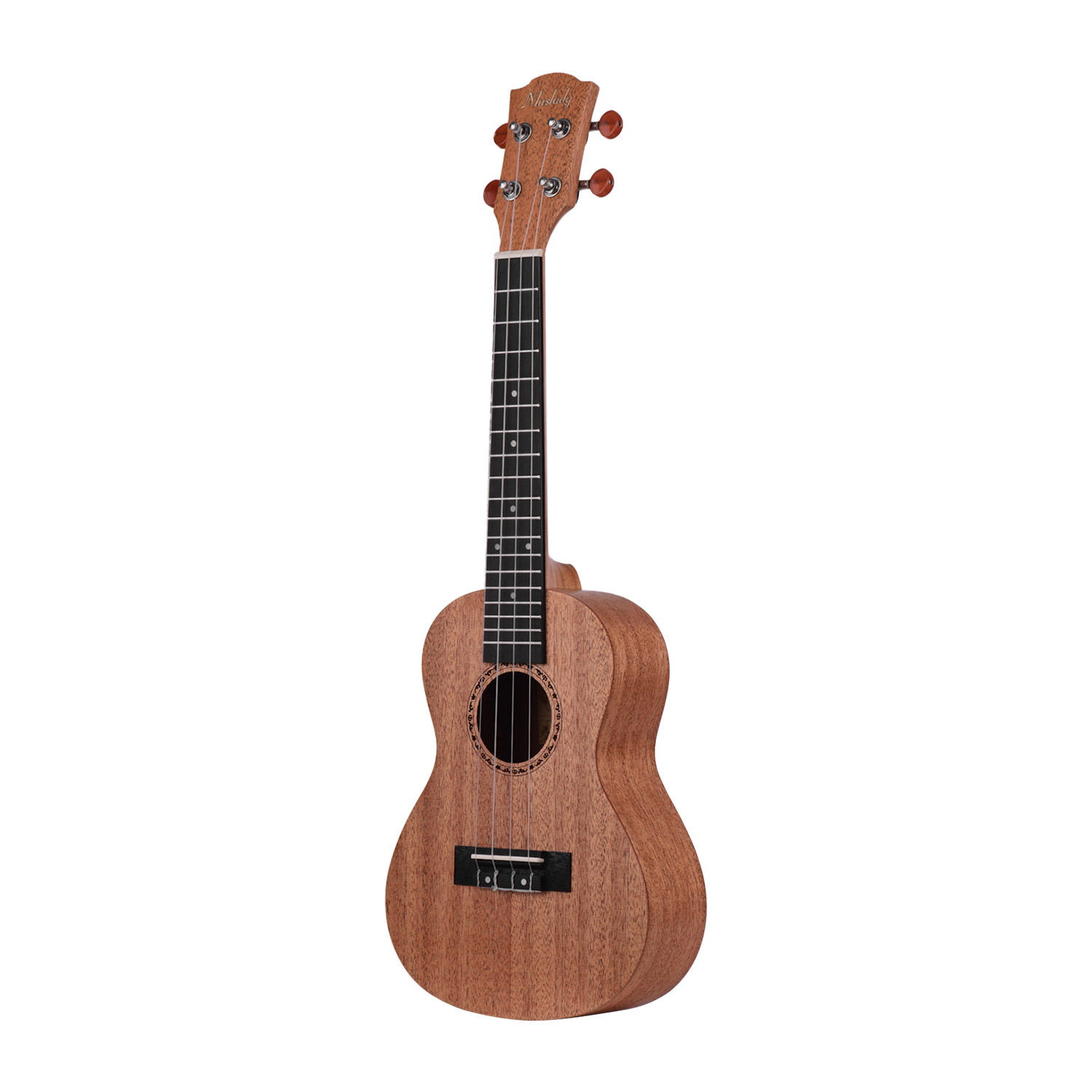 Muslady 21 Inch Soprano Ukulele Ukelele Mahogany Plywood Uke Strap Strings Clip-on Tuner Cleaning Cloth Capo 3pcs Picks with Bag