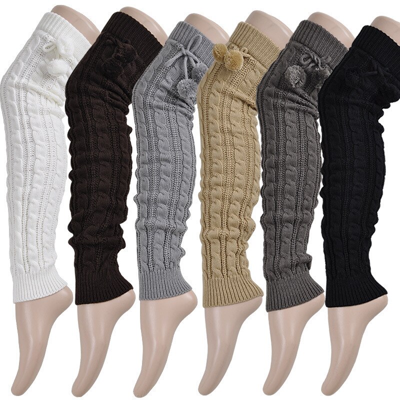 Sparil Vrouwen Winter Lange Legging Warmers Gebreide Stropdas Bal Boot Kniehoge legging Gehaakte Beenwarmers Vrouwelijke