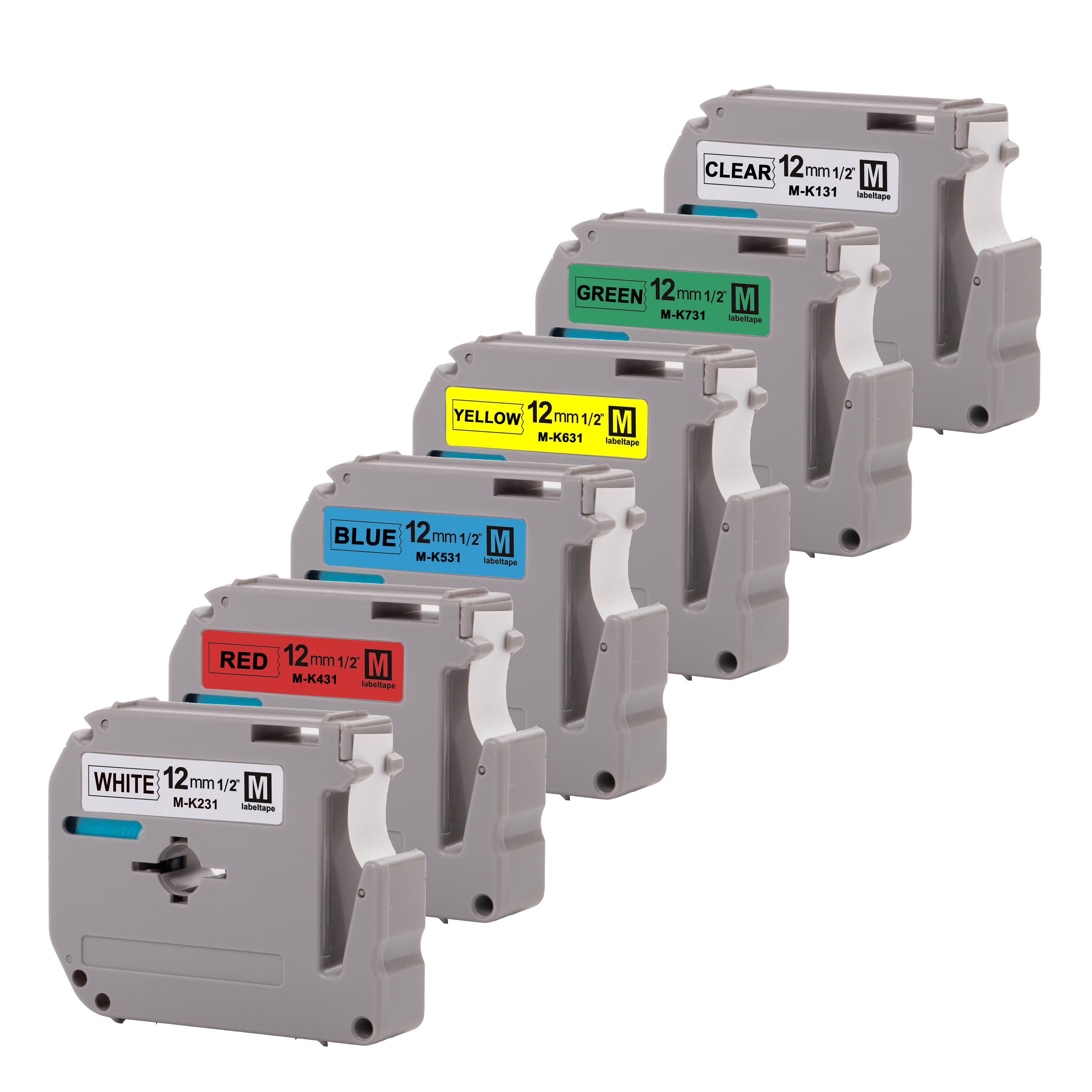 Compatible Brother MK-231 M-K231 MK-221 MK-131 MK-531 MK-631 MK-621 laminated Label Tape MK231 MK221 label tapes for PT-80 PT-70