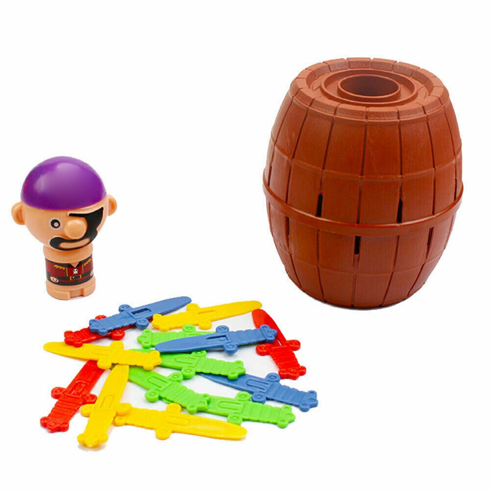 Kinder Lustige Spielzeug Pirate Barrel Neuheit Spiel Spielzeug für Kinder Glück Stab Pop Up Spielzeug Party Spiel Pirate Eimer Kunststoff spielzeug Für Kind