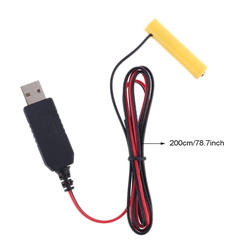 LR03 AAA Battery Eliminator USB Power Supply Cable Replace 1 to 4pcs AAA 1.5V Battery for Electric Toy Flashlight Clock