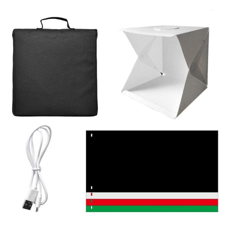 Studio Box Draagbare Delicate 30cm Mini Vouwen Lightbox met LED Band Fotografie Studio Softbox Universele