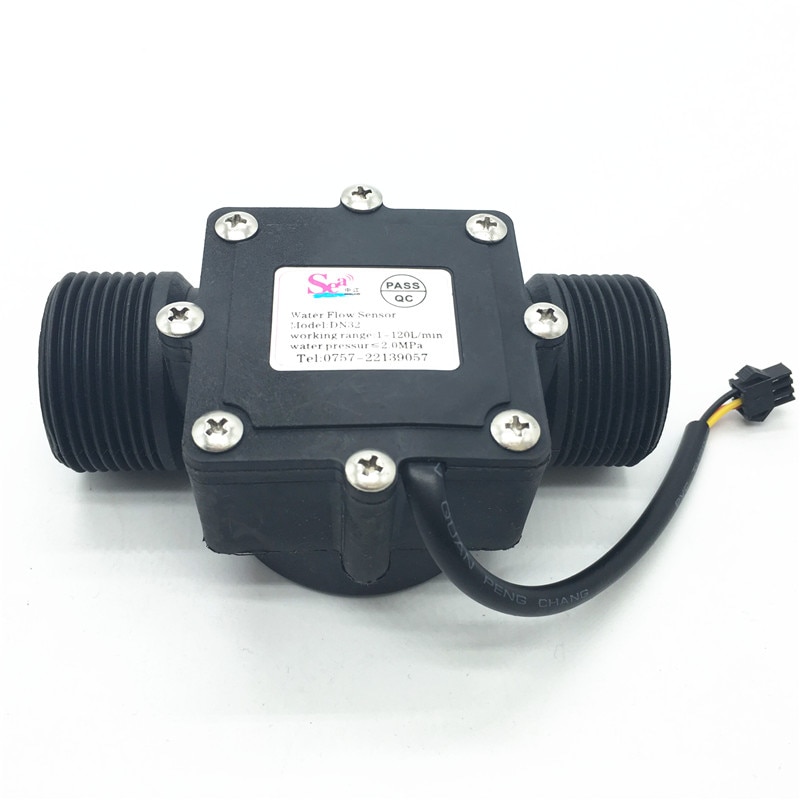 DN32 Water Flow Meter Sensor Switch G5/4'' Thread Port Industrial Flowmeter