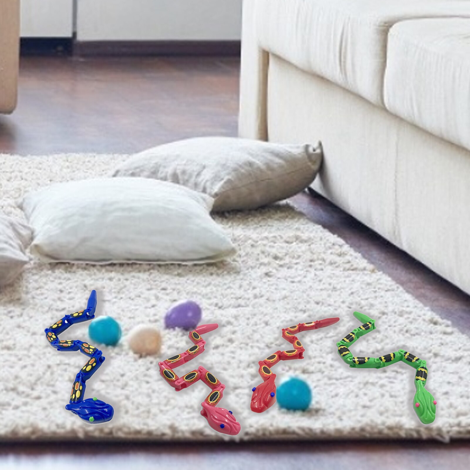 31Cm Simulatie Ratelslang Plastic Wiggle Snake Met Deelnemen Stukken Fun Jointed Slang Speelgoed Funny Tricky Eng Speelgoed Voor kids