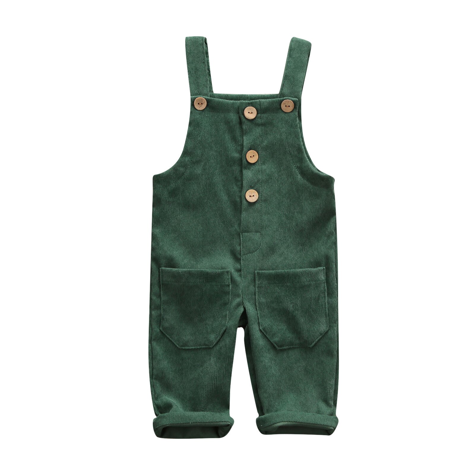 Toddler Kids Overalls Harem Pants Suspender Pants With Pockets Romper Baby Girl Boy Clothing Overalls Oc6: Green / 3-4 Years