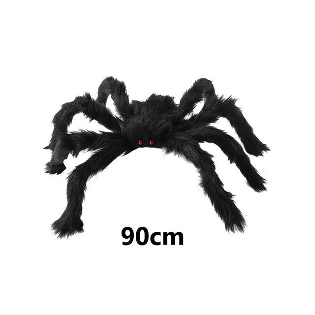 Grand araignée en peluche pour Halloween, accessoires de décoration de fête, grande araignée d'extérieur, chambre de décoration, tour d'une farce, grande araignée: Marron