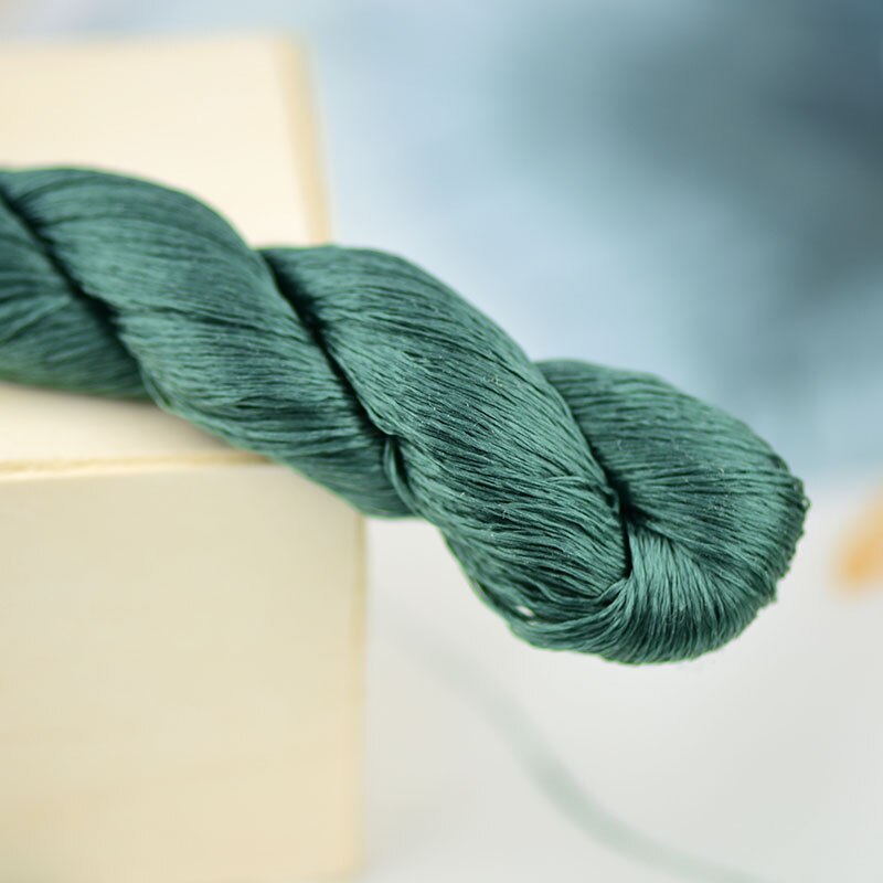 1pcs 100% silk thread hand embroidery embroider cross stitch 400m silk embroidery thread malachite green/7 gradient color: 4